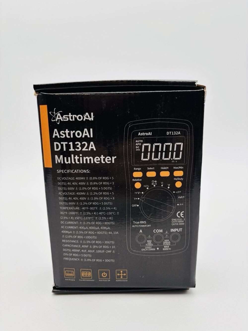 AstroAI DT132A Digital Multimeter New In Open Box Tested Works